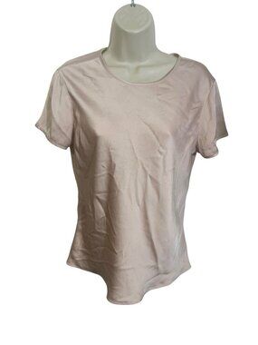 EXPRESS Women's Size Small Pink Satin Keyhole Back Blouse